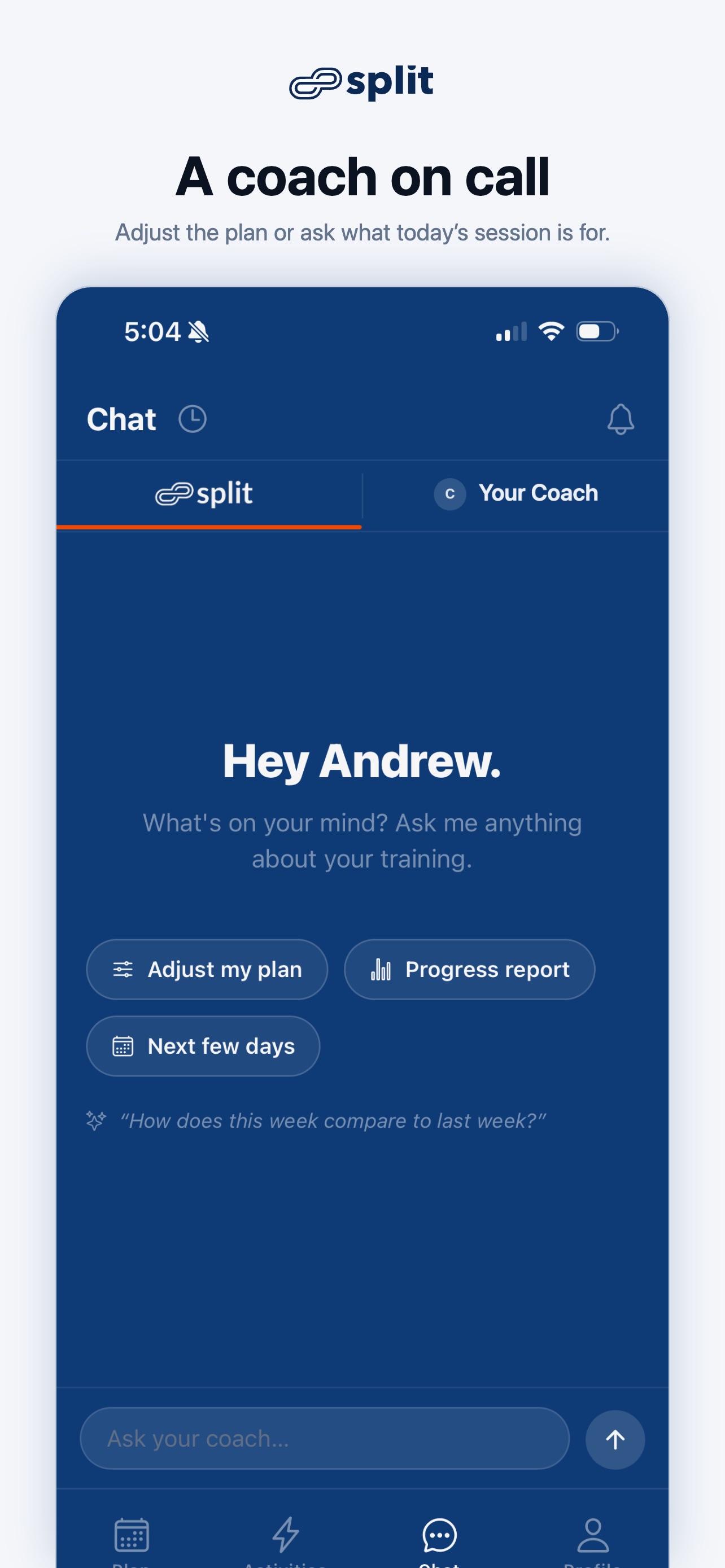 Screenshot 3 of Split: Running Assistant