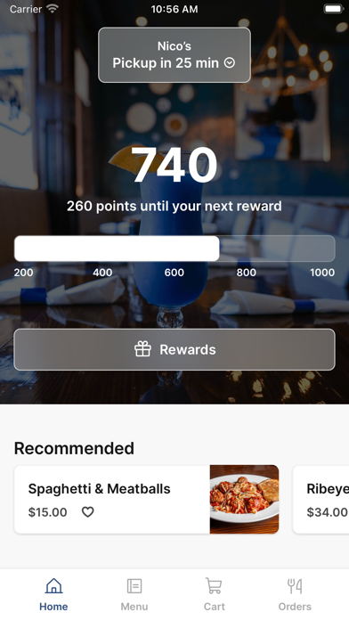 Nico’s iPhone screenshot 1 - Food & Drink app