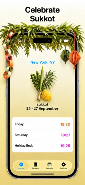 Shabbat Alarm Clock & Times screenshot 3