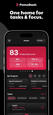 PomoDash - Pomodoro Timer Screenshot 1 of 10