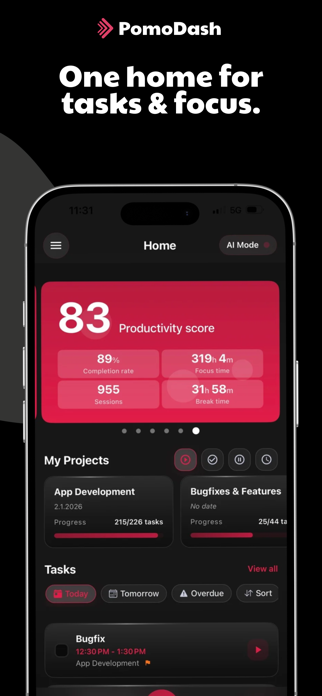 PomoDash - Pomodoro Timer Screenshot 1 of 10