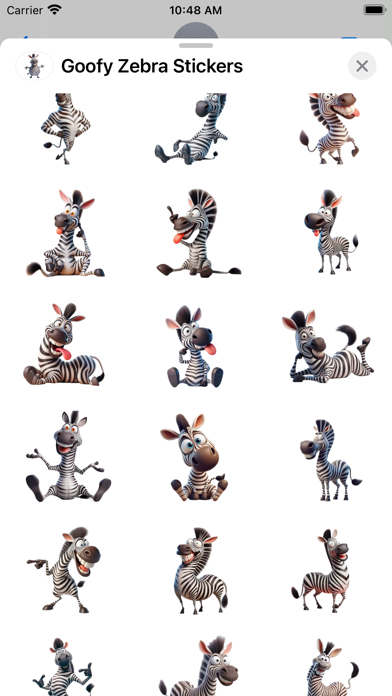 Screenshot #2 pour Goofy Zebra Stickers