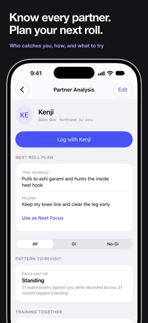 Jiu-Jitsu Logs · BJJ Tracker screenshot 4