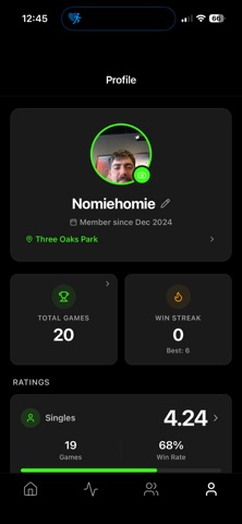 Paddle Rating: Pickleball iPhone screenshot