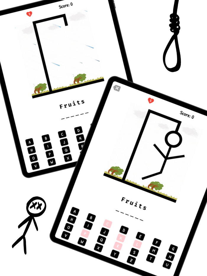 Hangman Find Hidden Words Game