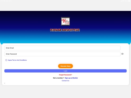 KrimeMonitor app screenshot