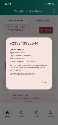 TripGuard Safety Screenshot 5 of 9