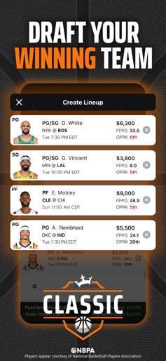 DraftKings Fantasy Sports screenshot 2