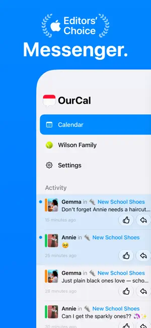OurCal Calendar Messenger screenshot 1