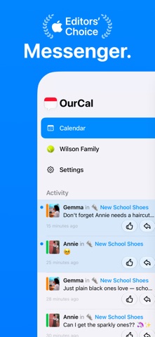 OurCal Calendar Messenger Screenshot 1 of 7