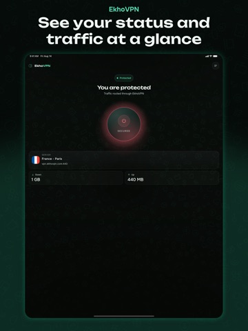 Ekho VPN iPad screenshot