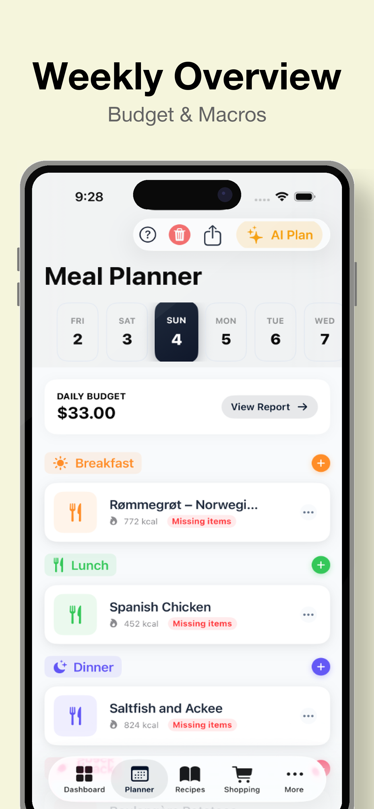 Grocery & Meal Planner