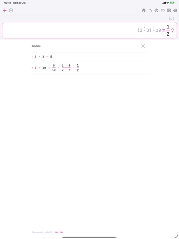 Fraction Calculator & Solver iPad screenshot