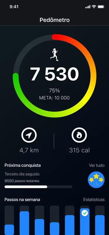 Pedômetro - Сontador de Passos screenshot 1 of 10