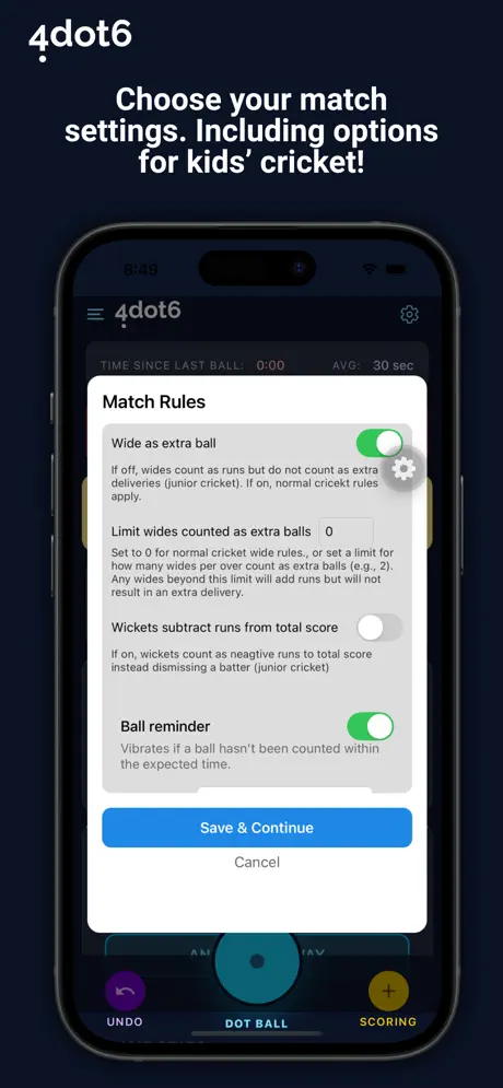 Cricket Umpire Ball Counter screenshot 3