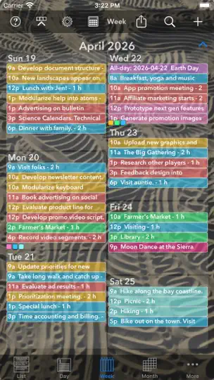 Скриншот Perspectiva: Calendars, Charts на iPhone 3