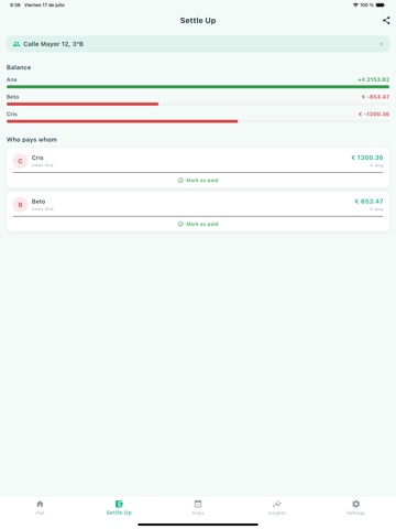 Roomsplit: Roommate Expenses iPad screenshot