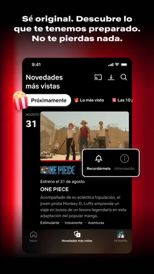 Captura de pantalla de Netflix en iPhone 1