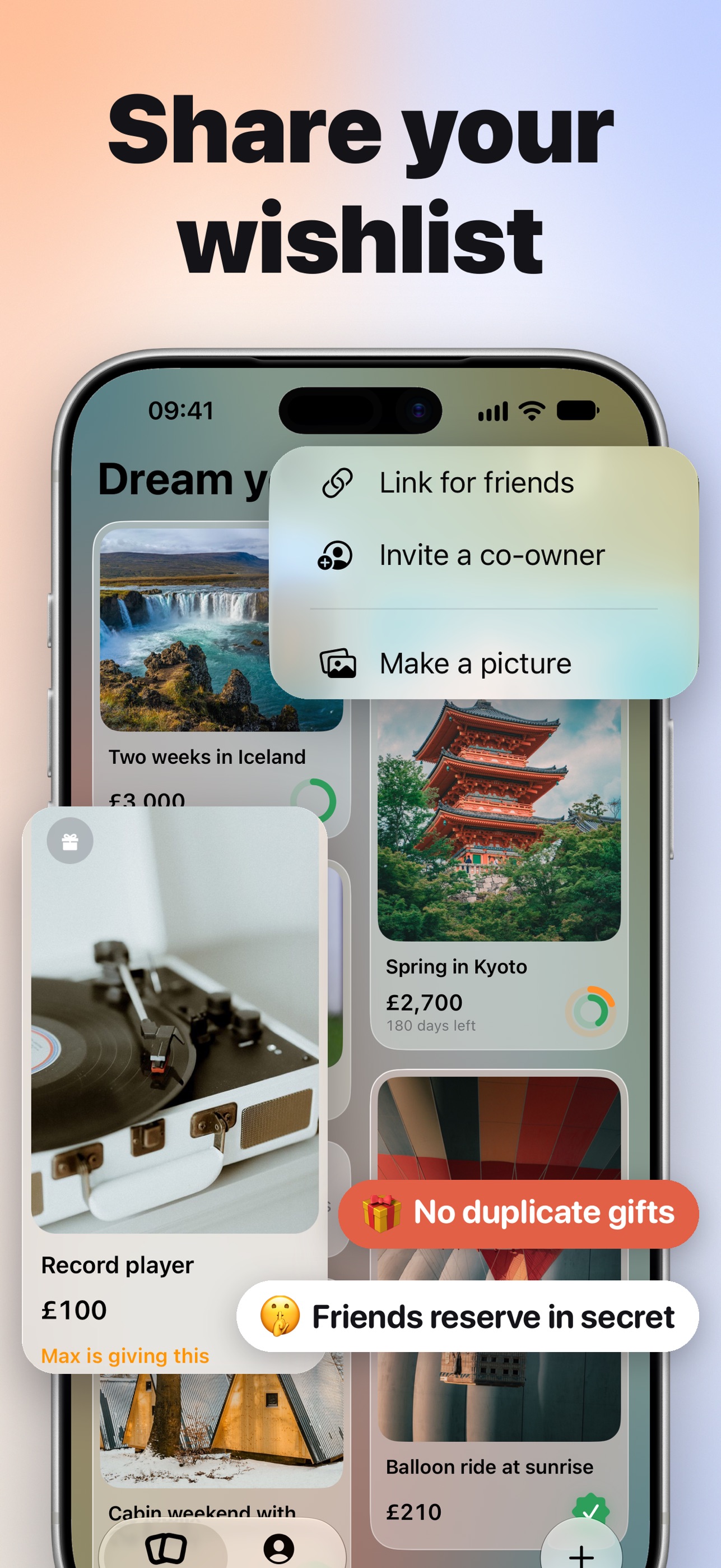Screenshot 2 of Wishboard: Wishlist Maker