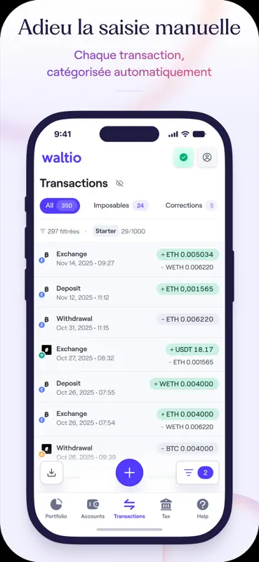 Waltio : Impôt Crypto & Suivi screenshot 5 of 6