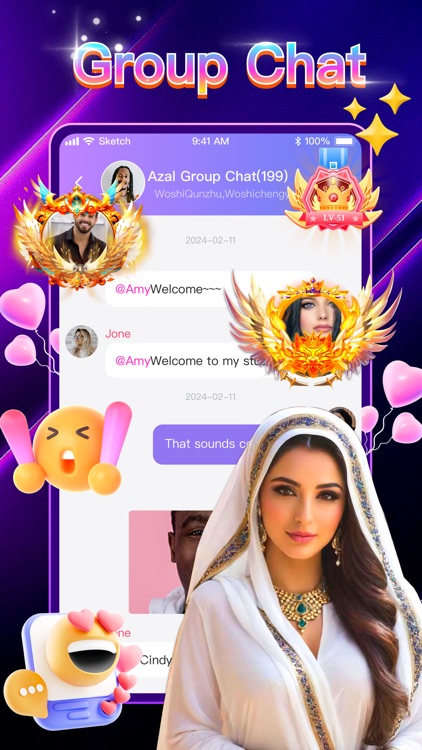 Azal Live - Voice Chat Group screenshot-3