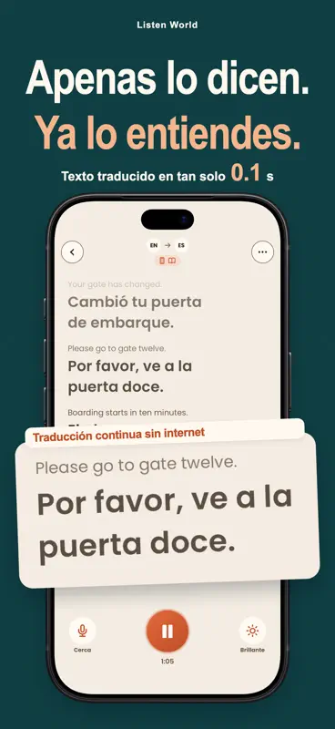 Listen World: Traductor de Voz screenshot 1 of 10