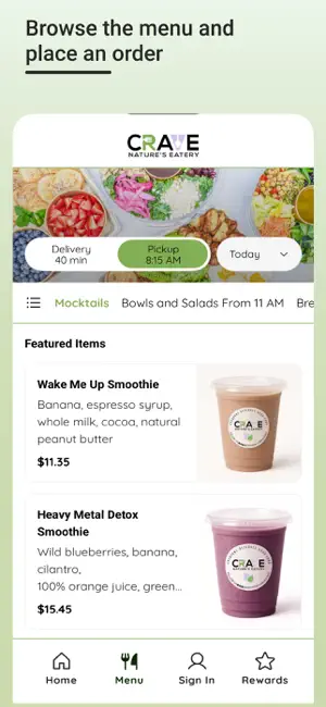 Crave Natures Eatery screenshot 3