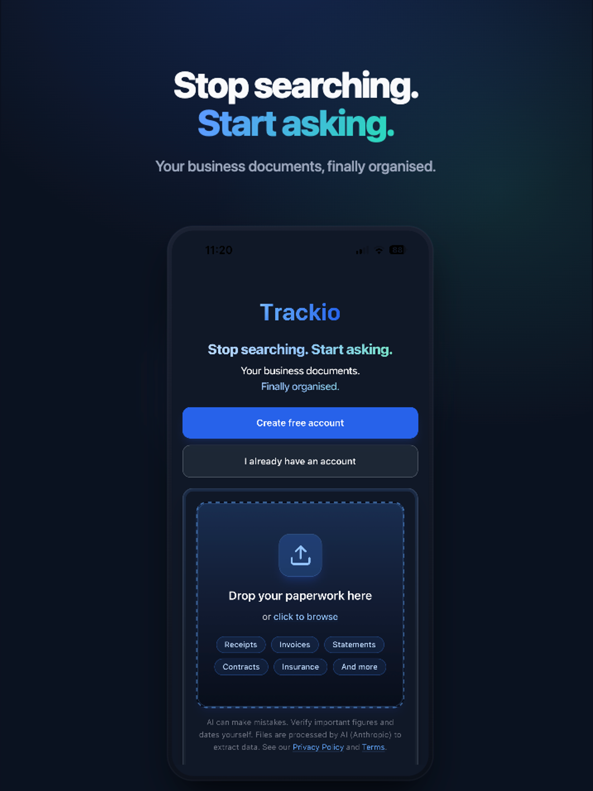 Trackio: Business Documents screenshot 8