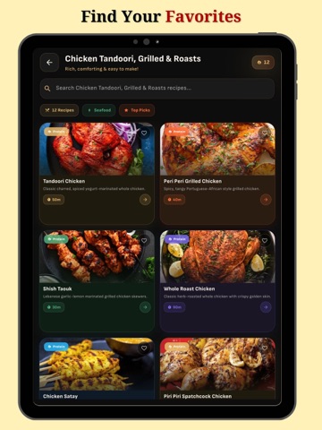 Chicken Meat & Seafood Recipes iPad screenshot