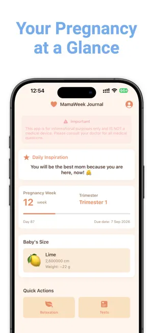 MamaWeek Journal screenshot 1