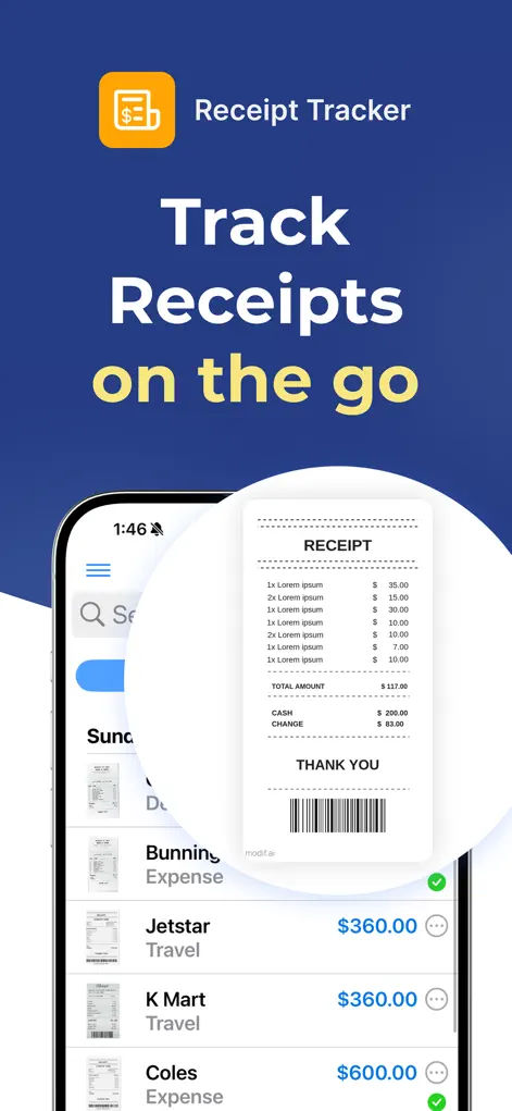 Receipt Tracker - Tax Return - Business App | MWM