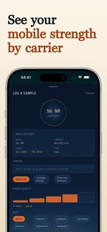 SignalScout Cell Tower Locator iPhone screenshot