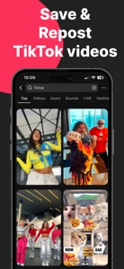 TikDown: Save & Repost Videos screenshot #1 for iPhone