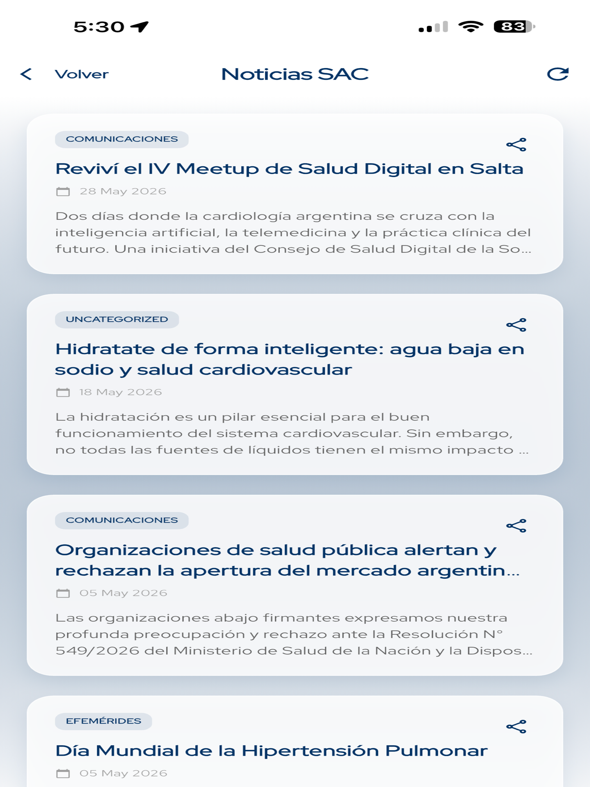 SAC - Soc. Arg. de Cardiología screenshot 11