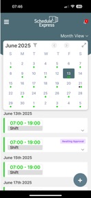 Schedule Express screenshot