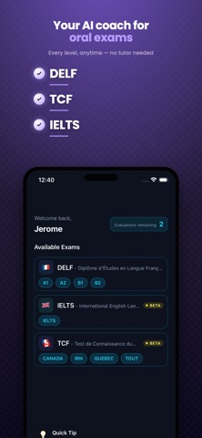 IELTS Speaking Exam: OralPrep iPhone screenshot