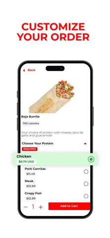 Baja Fresh iPhone screenshot