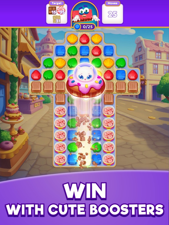 Jolly Match 3 - Puzzle Game iPad screenshot 4 - Games app