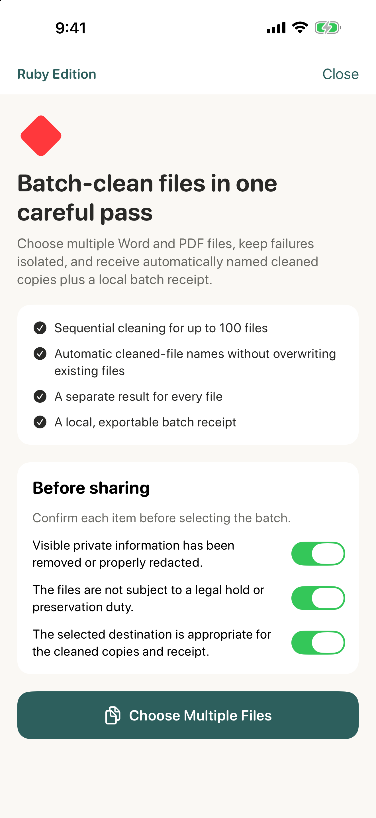 Metadata Cleaner: Word & PDF screenshot 8