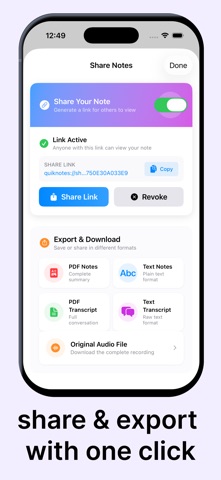 Quiknote: AI Meeting Notetaker screenshot