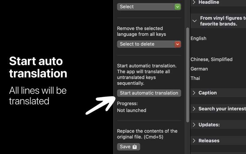 XCString Translation iPhone screenshot