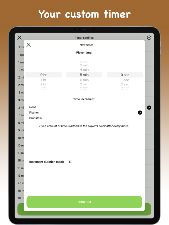 Chess Clock - Speed Timer iPad screenshot 5 - Utilities app