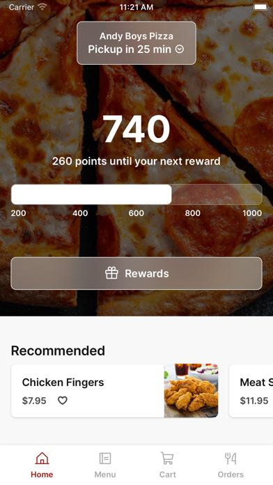 Andy Boy's Pizza iPhone screenshot 1 - Food & Drink app