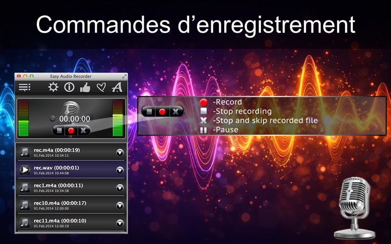 Screenshot #2 pour Enregistreur audio simple