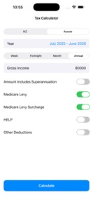 Income Tax Calculator (AU&NZ) screenshot