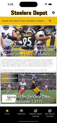 Steelers Depot screenshot