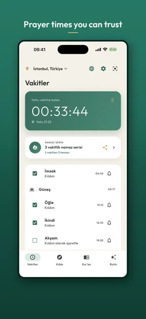 Hira: Prayer Times & Qibla screenshot 1