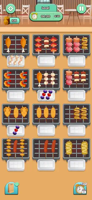 Skewer Sort Food Puzzle Game screenshot 2