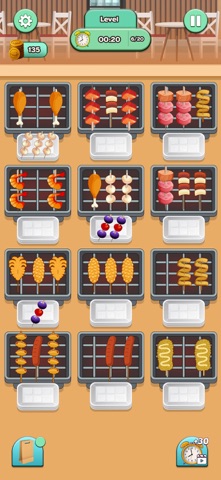 Skewer Sort Food Puzzle Game iPhone screenshot