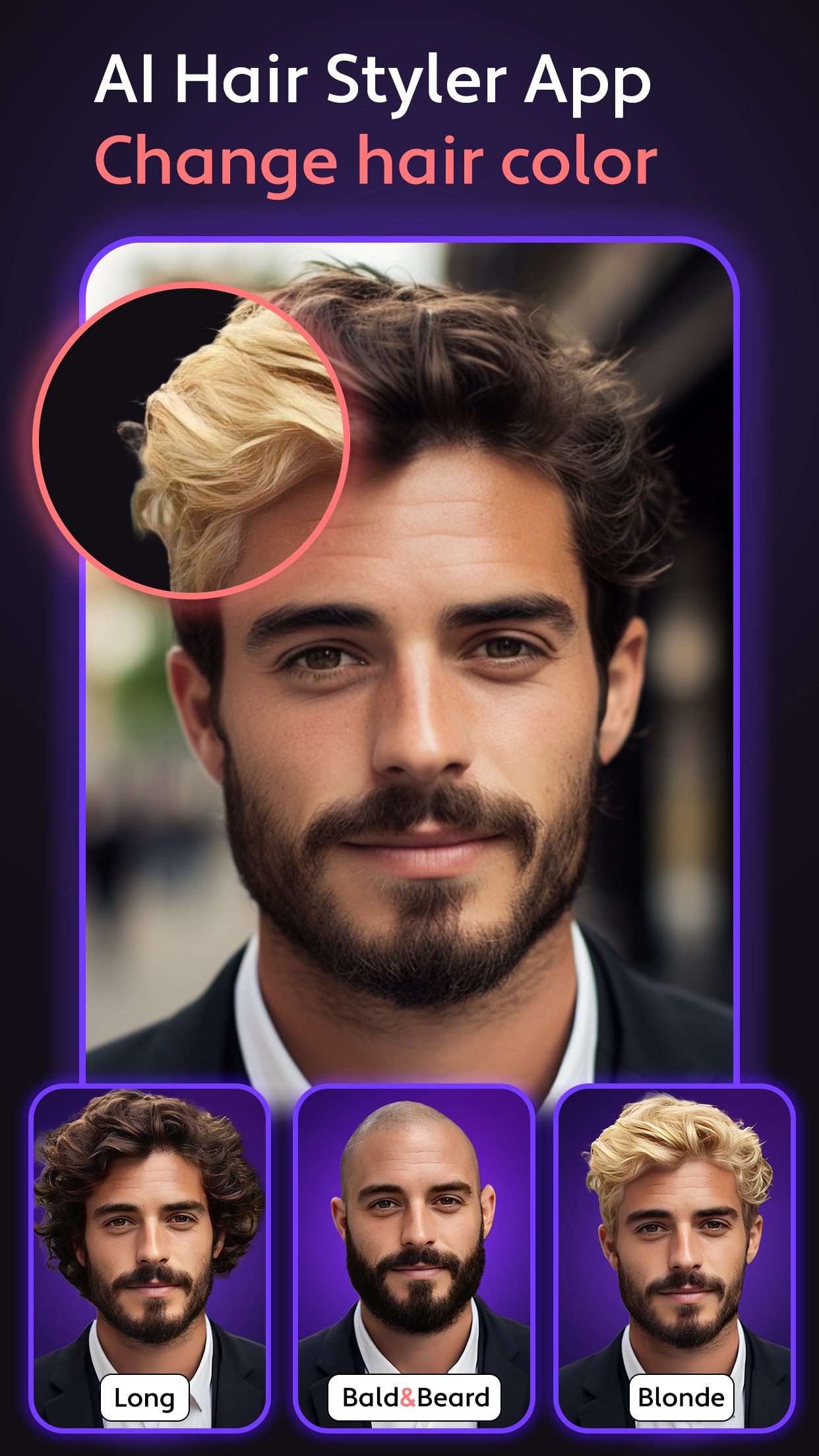 Cosmo: Hairstyle Try On Colors screenshot 1